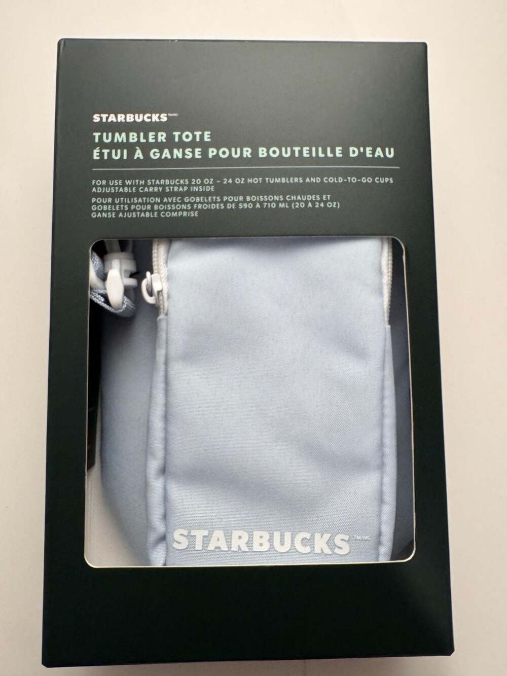 Starbucks Tumbler Tote Light Blue 20 To 24 Oz New
